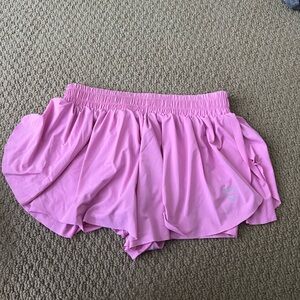 Pink butterfly shorts